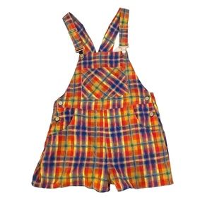 WeWoreWhat plaid Overall Shorts